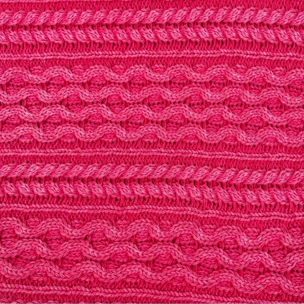 Anthropologie Pilcro Pink Fisherman Knit Sweater XS Petite